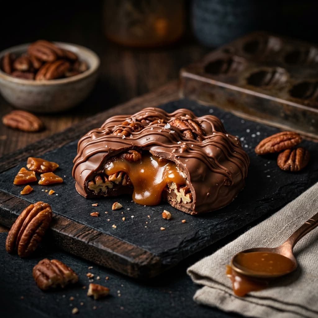 Milk Chocolate Pecan Caramel Patties